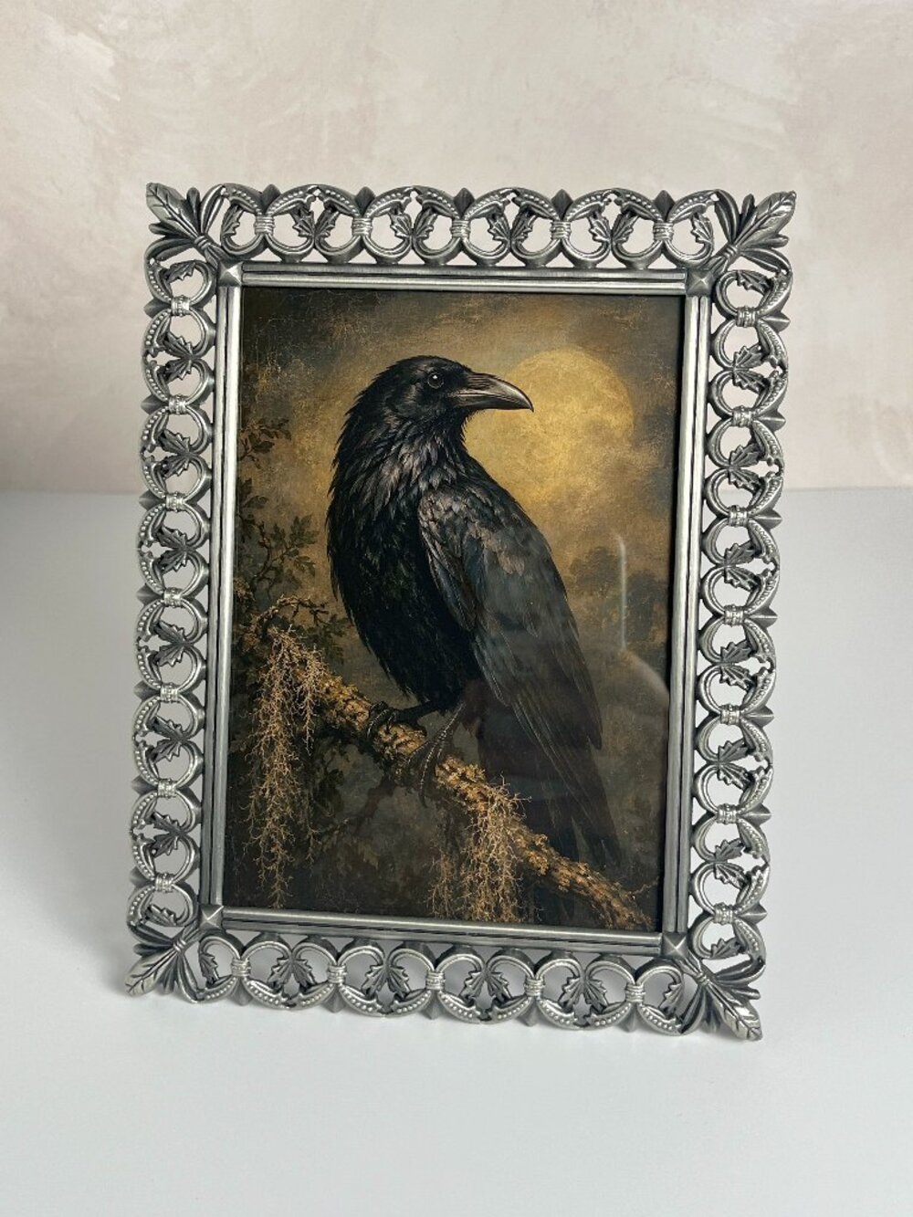 Vintage Ornate Silver Tone 5x7 Picture Frame